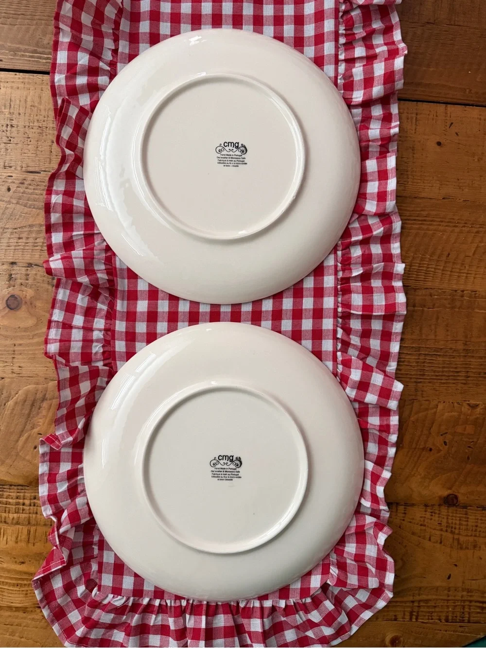 Christmas Tree Dinner Plates - Holiday Table Set (Set of 2)